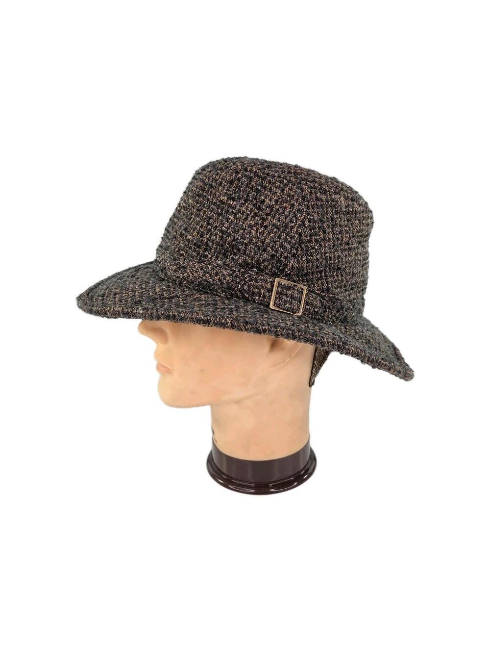 vintage Tilley wool tweed winter hat Size 7 1/2 brown plaid Earflap Hats